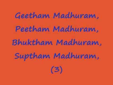 madhurashtakam lyrics meaning